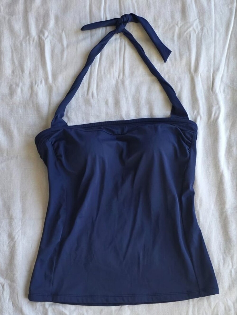 Boden Navy Blue Halter Tankini Swim Top Built-In Cups Sz US 10 / UK 14